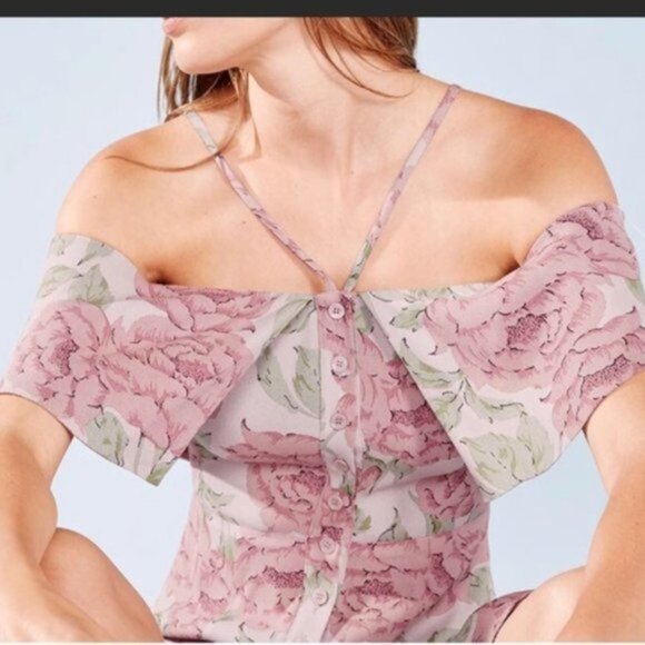 Reformation Mena Dress  Lily Aldridge Women Size 0 - Picture 4 of 11